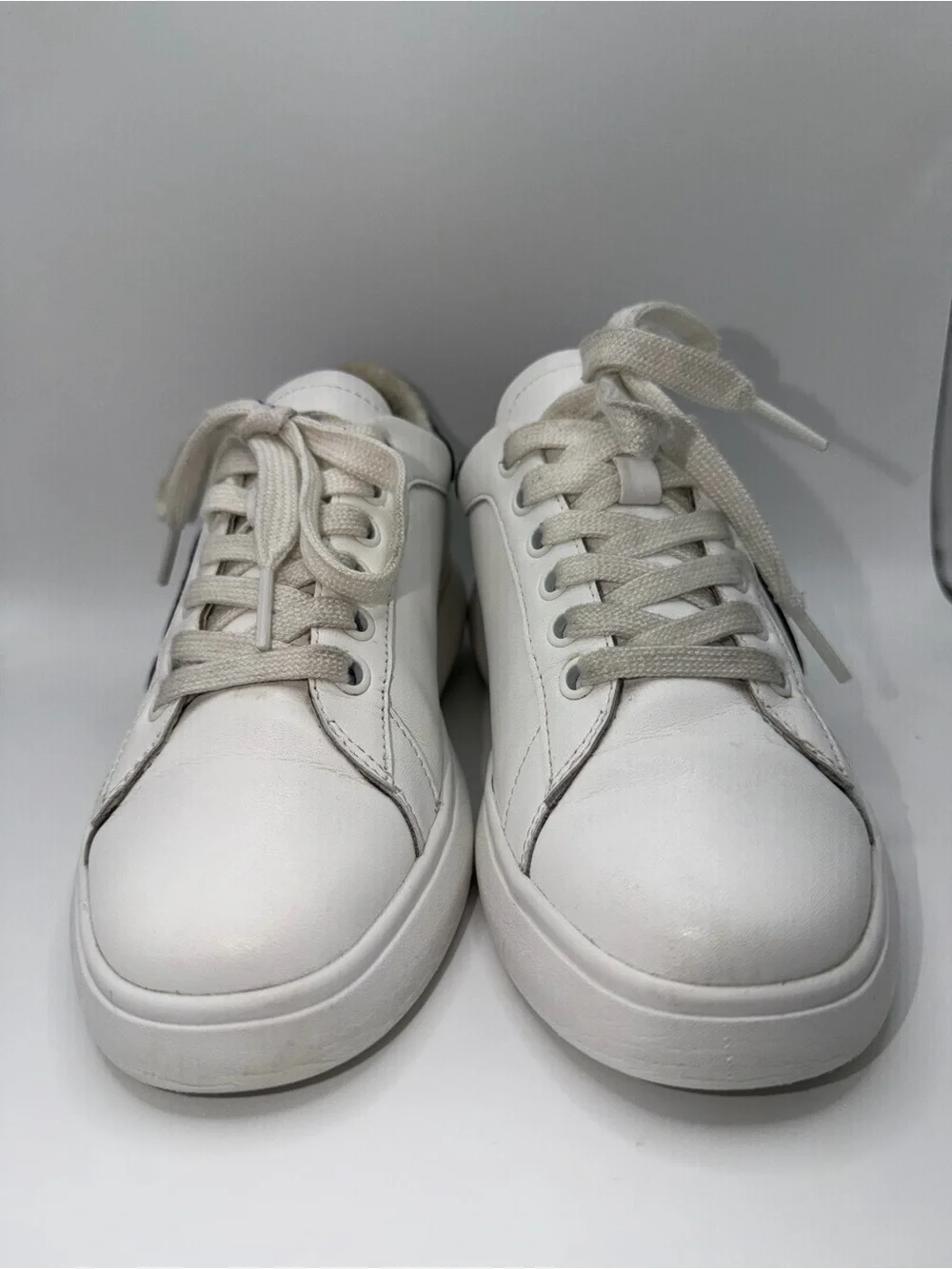 kate spade White and Black Leather Sneakers